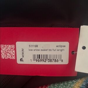 Spanx leggings low show sweat BB full length, size medium